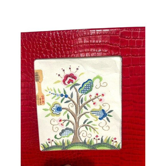 Red Leather Photograph Album for a Needlepoint Canvas by Lee’s Needle Arts NOS - Picture 3 of 8